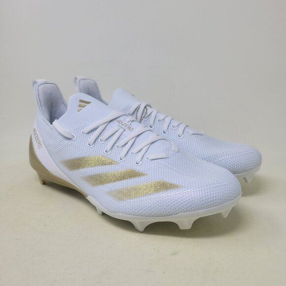 adidas Adizero Electric + Football Cleats Gold White Men's Size 10.5 ie3287 - Picture 1 of 10